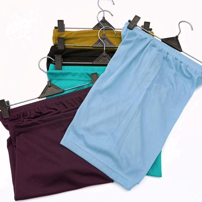 Wokex- Isi 4Pcs Celana Rangkepan Wanita Jumbo Bahan Halus Lembut Short Santai  Motif Polos Kolor Pen