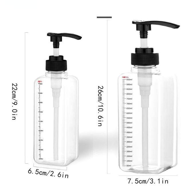 MATEGAV Botol Saus 1000/500ML Botol Sauce Kecap Cuka Dengan AngkaTakaran Botol Saus Plastik /Botol I