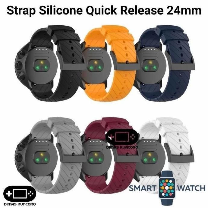 Strap Silicone Quick Release 24mm silikon tali jam suunto ambit 3 vertical hr