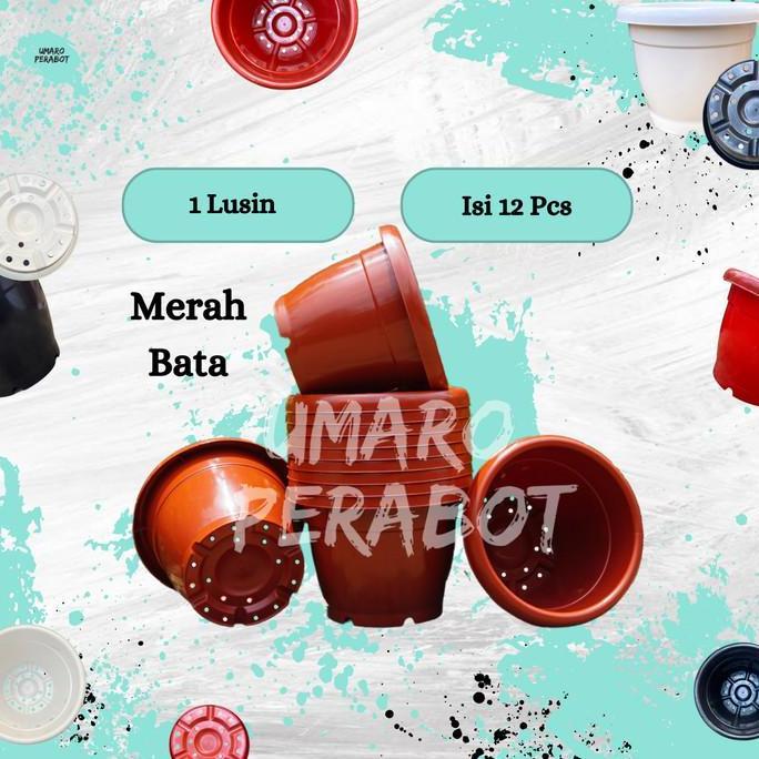 GROSIR 1 Lusin Pot Gentong Ukuran 35 / Pot Besar / Pot Jumbo / Pot Vinca / Pot Tanaman / Pot Bunga /