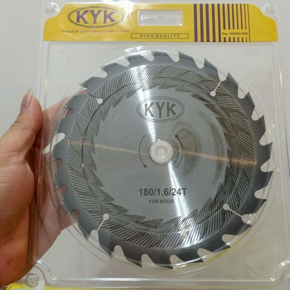 Mata Gergaji Kayu 7" X 24T Kyk / Saw Blade Potong Kayu Piring Gergaji Kyk Wood