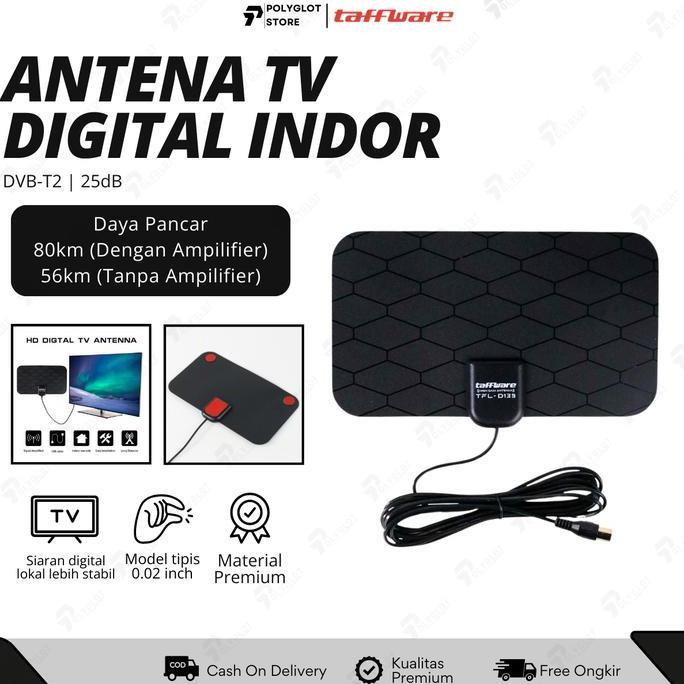 VINENNI ANTENA TV DIGITAL ORIGINAL Taffware indoor Antena TV Digital DVB-T2 4K