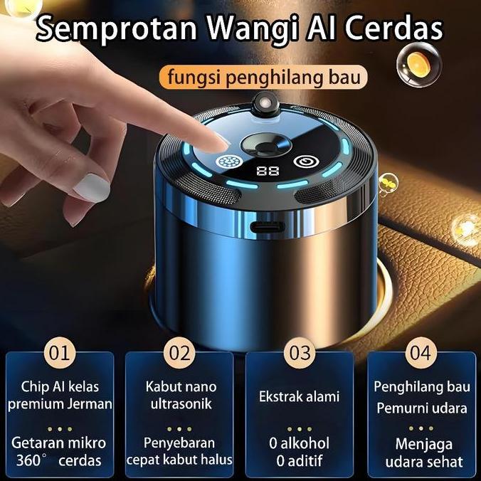 AQZEVUN Diffuser aromaterapi mobil -Pengharum Mobil Wangi Segar,Penghilang Bau(Pengharum mobil,Diffu