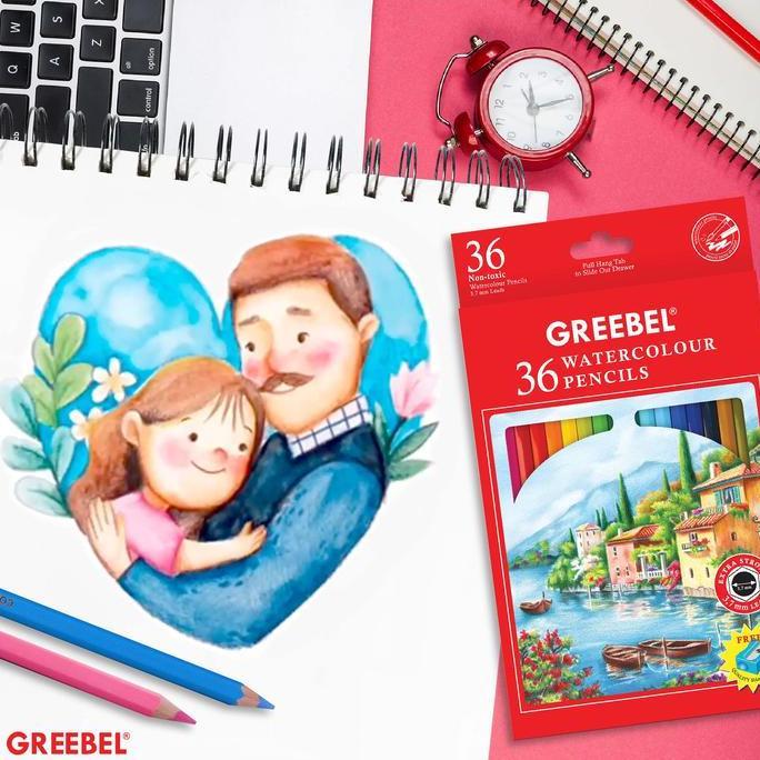 Lansungkirim- Greebel Pensil Warna (6736) Watercolor 36 Warna / Coloring / Pensil Warna Greebel / Pe