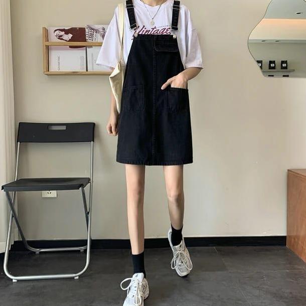 OOTD Overall Rok Pendek/Jumpsuit Rok span OOTD