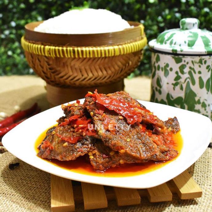Processed - Dendeng Balado Lambok Batokok / Dendeng Basah (Cabe Merah) - Asli Padang - Siap Saji
