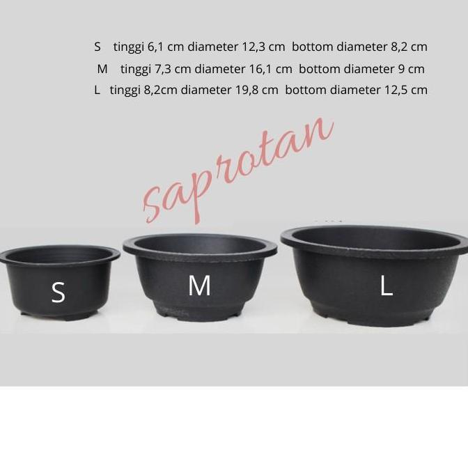 Giardino- Pot Bonsai Plastik Bulat L 396