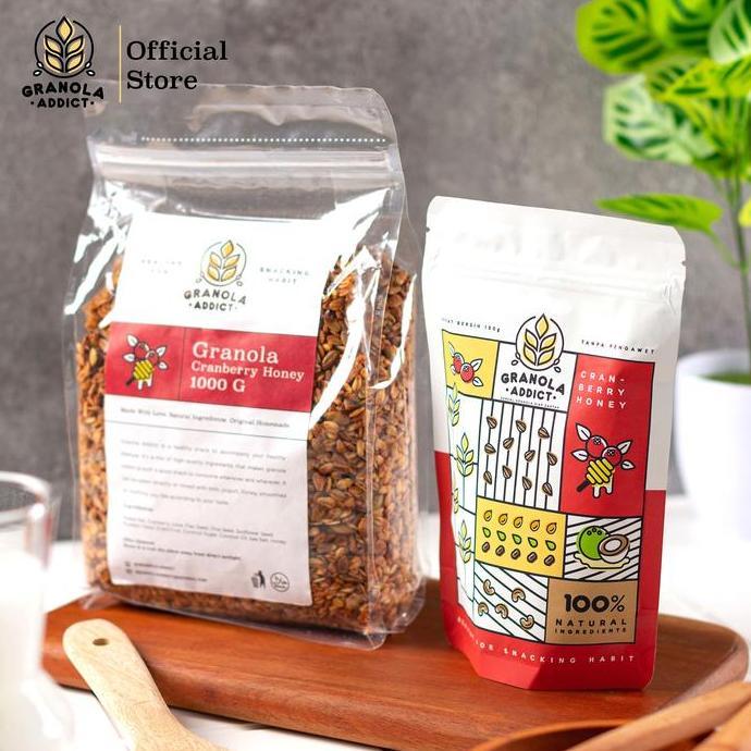 Sehatyuk- Granola Addict - Cranberry Honey 1000G (1Kg)
