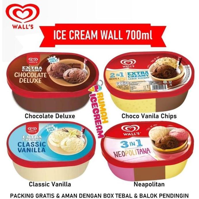 Torta- Ice Cream / Es Krim Walls 700Ml Aneka Rasa