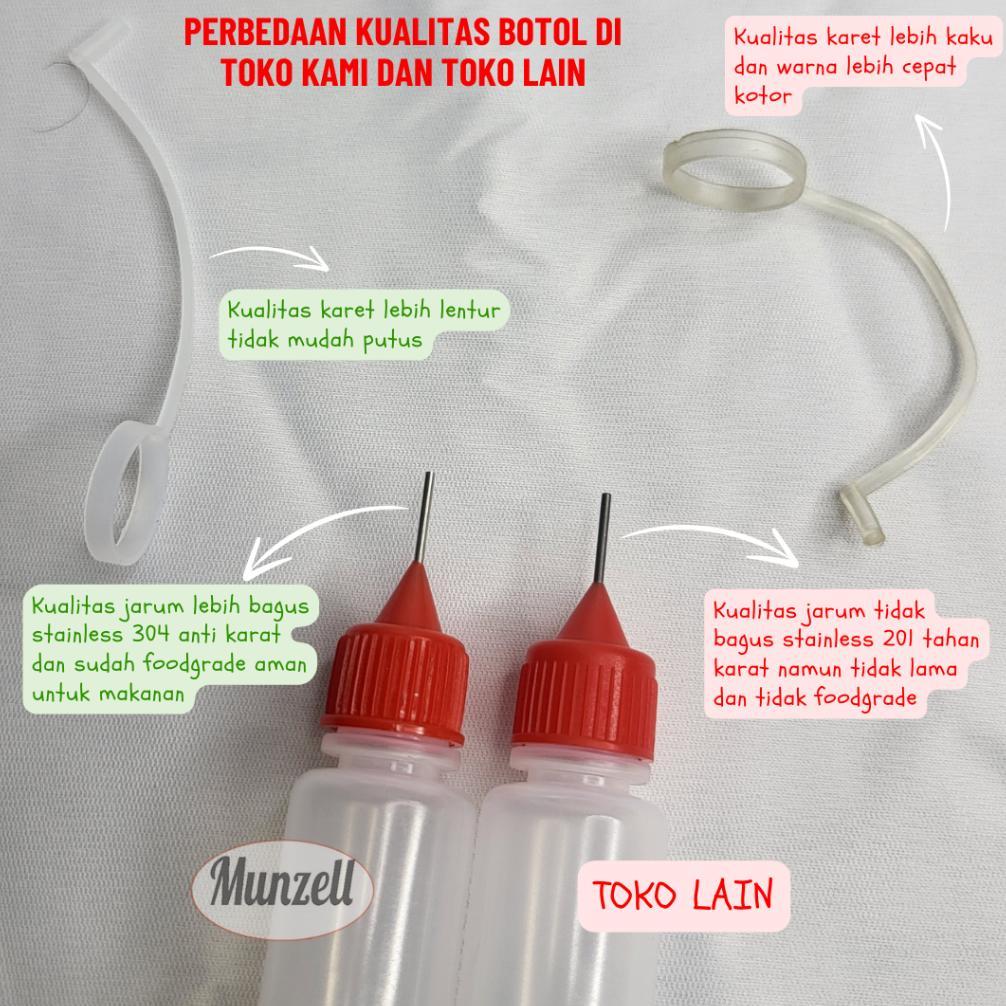NAYORASHOP BOTOL JARUM MINI KOSONG 10,30, 50ML BOTOL PLASTIK, BOTOL SKINCARE, BOTOL SAUS MAYONAISE, 