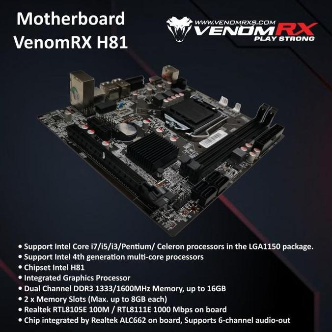 VENOMRX H81 (Socket Intel LGA 1150)