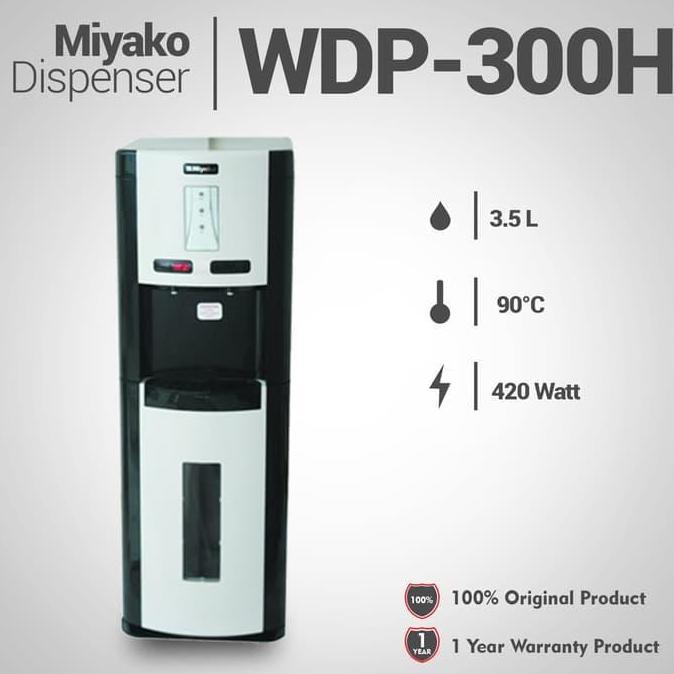 Dispenser Galon Bawah Miyako Type: WDP-300 (Khusus Daerah Medan)