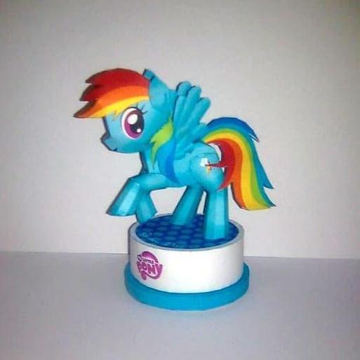 (Mainan Kertas) DIY Papercraft rainbow dash - My Little Pony
