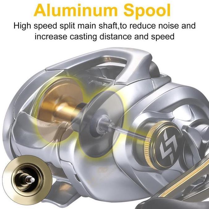 Jaaminkwalitas- Sougayilang Baitcasting Reel 11 + 1 Bb Dual Braking System Reel 7.6:1 Hh Speed Reel 