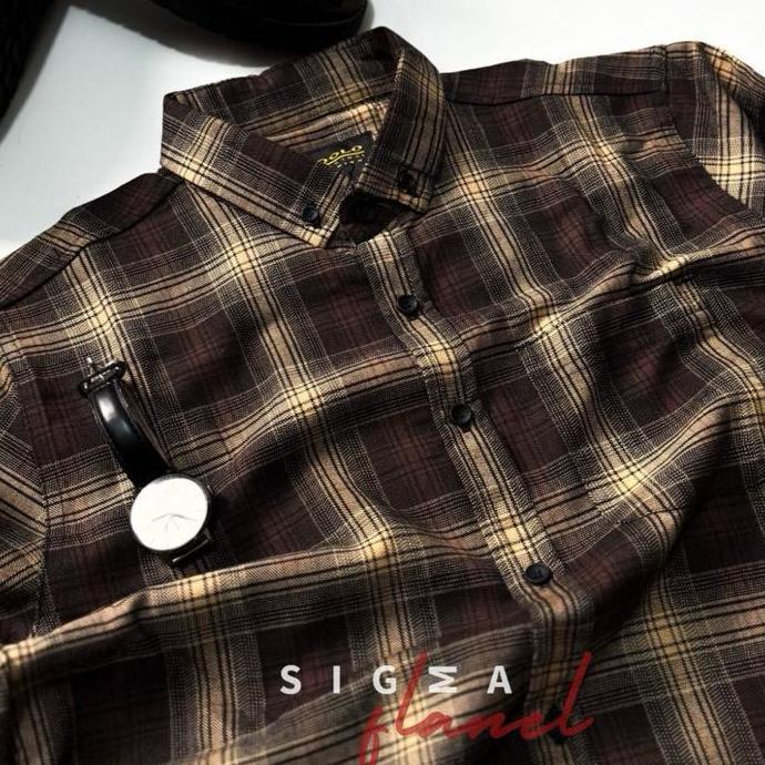 Superiore- Kemeja Flanel Pendek Semi Wool Premium  Unisex Kemeja Pria Dan Wanita Motif Kotak 29