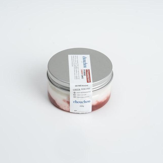 Chouchou Greek Yogurt Strawberry 220 Gram Probiotic Halal