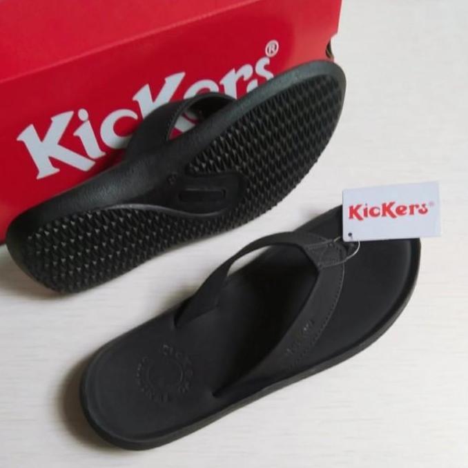 Sandal Pria Sandal Kickers Pria - Sandal Jepit Kickers Kulit - Sandal Pria Kickers - Tan Coklat Muda
