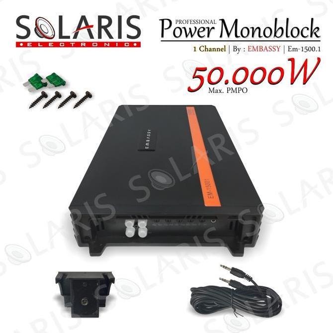 Promo POWER MONOBLOCK CLASS D 50.000 Watt EMY EM-1500.1 Channel Ampli Diskon