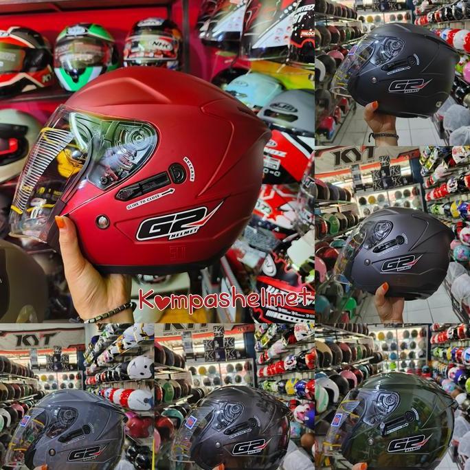 HELM G2 OPTIMAX SOLID  DOUBLE VISOR