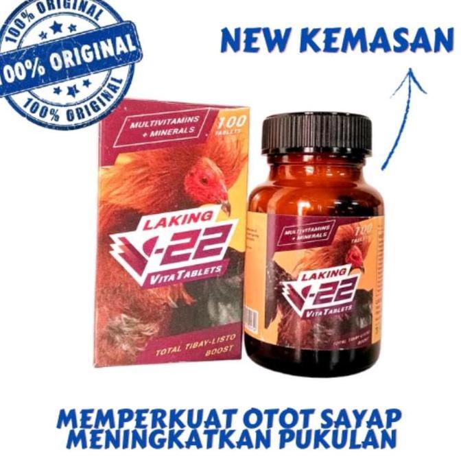 LAKING V-22 ORIGINAL ASLI FILIPINA VITA TABLETS MEPERKUAT PUKULAN AYAM
