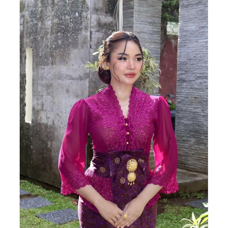 Termurah  Kebaya Bordir Motif Anggrek Terbaru || Kebaya Tangan Lonceng || Kebaya Bordir Terbaru