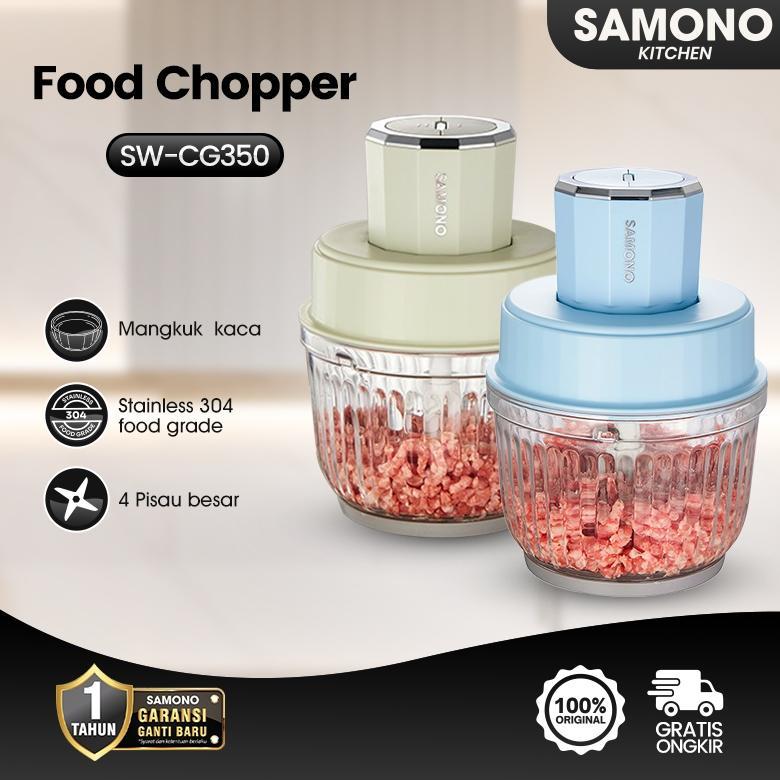 NEW SAMONO Best Selling Chopper  Daging Bumbu Dapur MPASI Bayi Mangkuk Kaca Coper Serbaguna Multifun