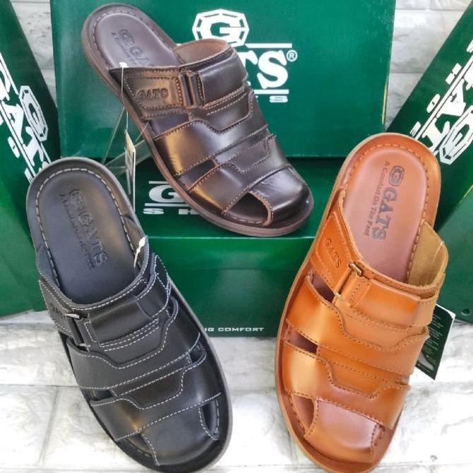 Sepatu Sandal Pria Sendal Gats Hg 061 Selop Kulit Pria Original