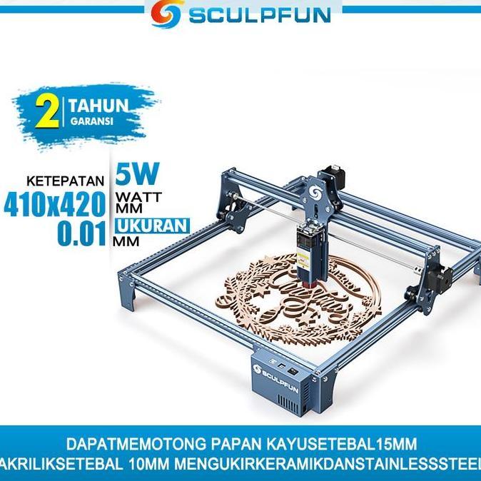 SCULPFUN S9 Authentic Laser Cutting Laser Engraver 5W Mesin Ukiran Laser Printer DIY
