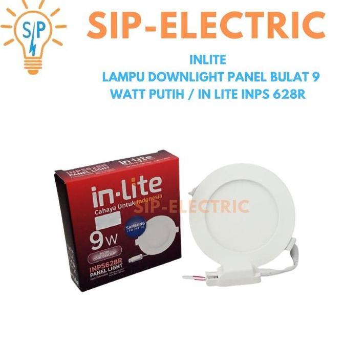 INLITE LAMPU DOWNLIGHT PANEL BULAT 9 WATT PUTIH / IN LITE INPS 628R BEST SELLER