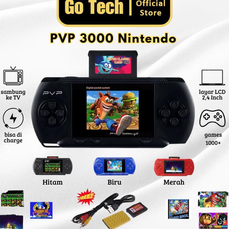 Go Tech - Pvp Type 3000 Garansi 1 Tahun Pocket Game Game Boy Mainan Anak Gamebot Video Game Gt