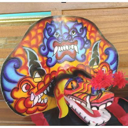 Caplokan Devil  Premium Kepala Kayu Waru Barongan Jaranan Kuda Lumping Laris Manis