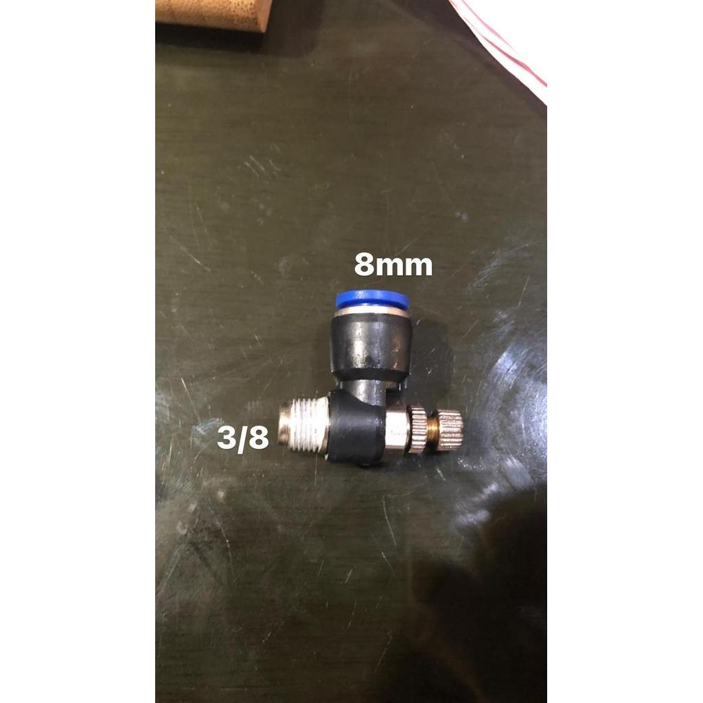 Fitting Pneumatic / Speed Control 8 - 3/8 / Nepel Pneumatic Murah