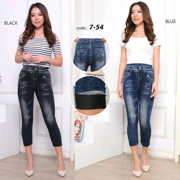 Behimee_ - Celana Leging Impor 7/8 By Pantyhose Dan Polos Bahan Dan List Tebal Nyman Streatch Leggin