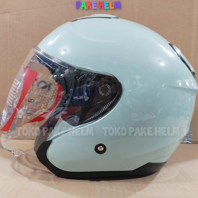 TERBARU - helm kyt kyoto sage green hijau half face