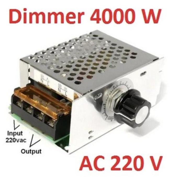 Dimmer Ac 220 Volt 4000 Watt 220V 4000W Casing Aluminium Dimmer 4000 W Restock