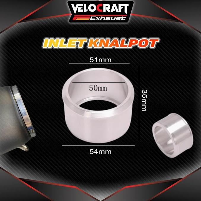 Velocraft Inlet Knalpot Adaptor Converter Konventer Knalpot 50mm 54mm
