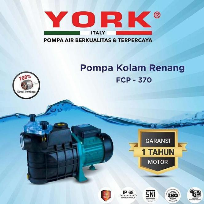 Pompa Kolam Renang 1/2 Hp York Fcp-370 Pompa Kolam Reang York Pump