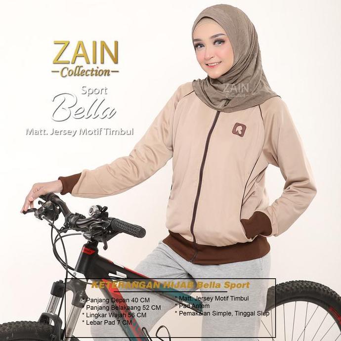 HARGA PABRIK - Hijab Sport Kerudung Bergo Olahraga Bella Sport Bahan Jersey