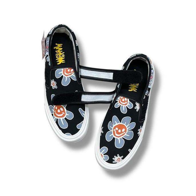 Sepatu Pria Sepatu Mahonk - Sepatu Slip On Velcro Rambanan Black Best Seller Shoes