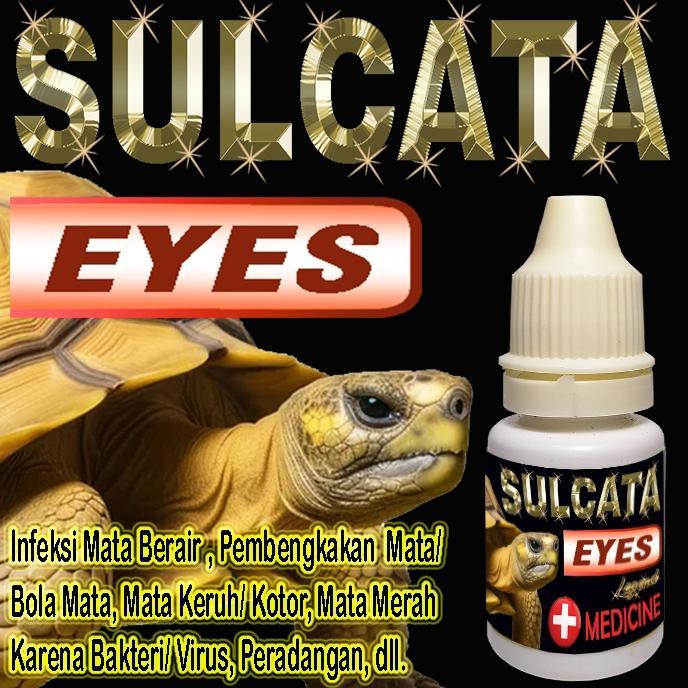 Terlaris Sulcata Eyes Obat Tetes Mata Centrochelys Sulkata Tortoise Reptile Kura-Kura Darat Mengobat