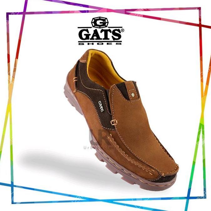 Sale Original  Sepatu Slip On Pria Gats To 2208 Suede Leather Shoes