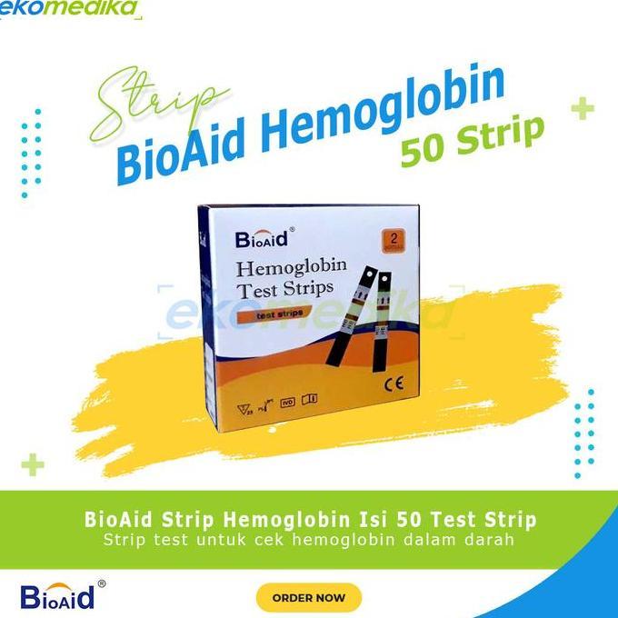 Strip test Hb darah Bioaid Hemoglobin HB Test Strip BIO AID Hb strip