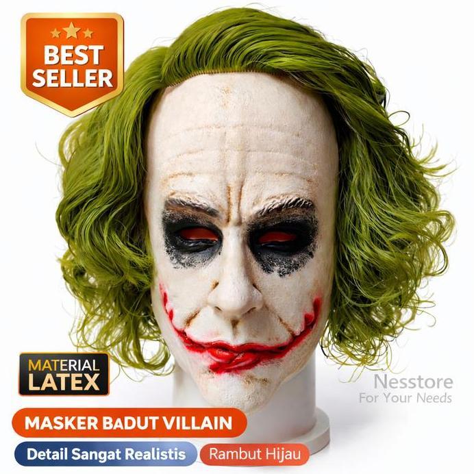 Topeng Joker Latex Badut Halloween