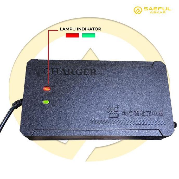 CHARGER 48V 12Ah INDICATOR-Spare Part Onderdil Sepeda Listrik BEKASI