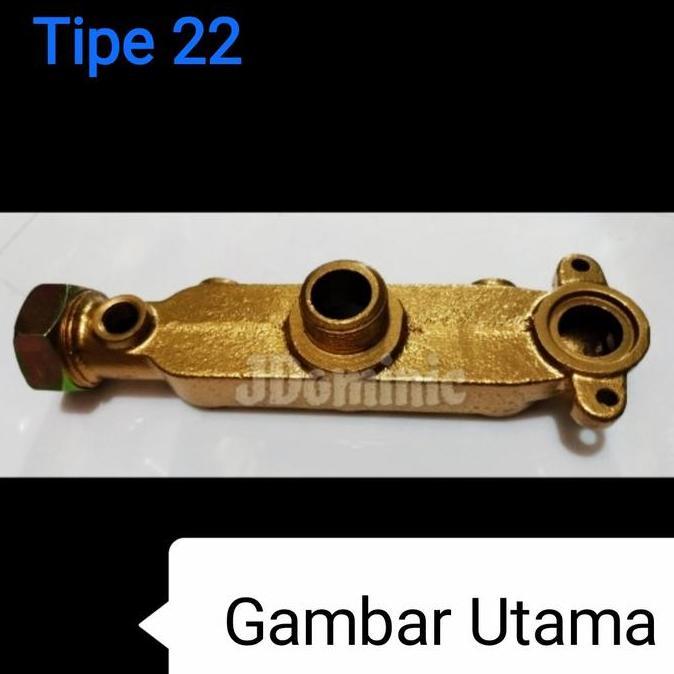 BEBAS ONGKIR - water outlet chamber OS-22B suku cadang power sprayer mesin steam stim PS DW NLG 22