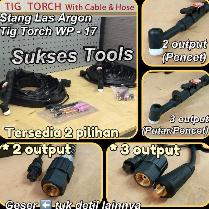 TERMURAH - Stang Las Argon Tang Las Argon Puter Pencet Tig Torch Manual Otomatis