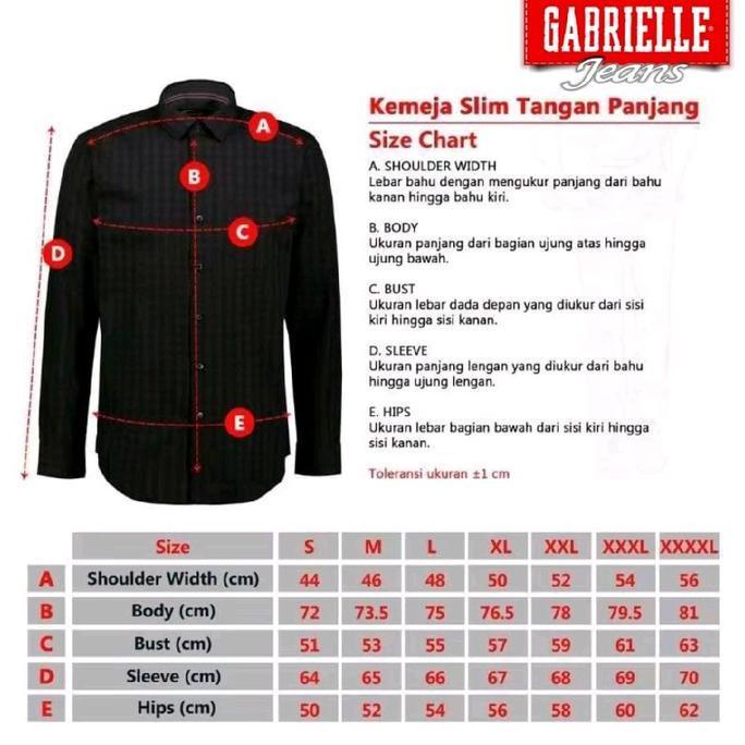 KEMEJA MERK GABRIELLE ORIGINAL SLIMFIT TERBARU