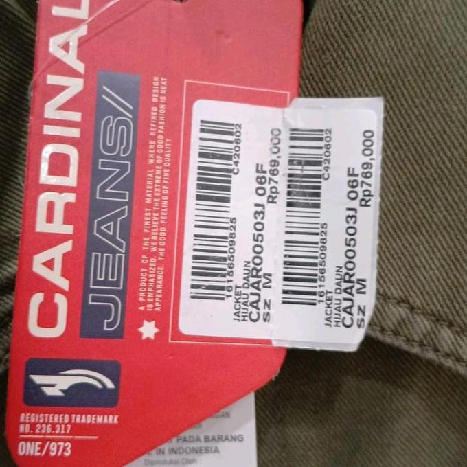 JAKET DENIM CARDINAL JEANS TERBARU WARNA HIJAU