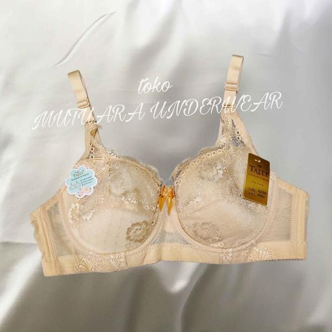 Bra Brokat Kawat Busa Tipis TALLY 9092 Cup Besar Ukuran 36-42 C/D / BH Brokat Busa Tipis TALLY