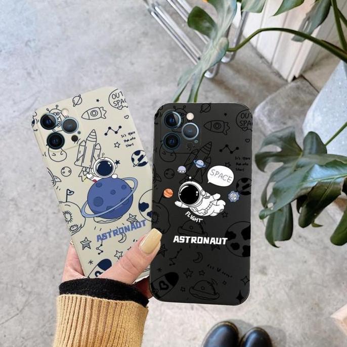 Case untuk Redmi Note 10s Lovely ASTRONAUT FREE TALI Cartoon Square Gambar